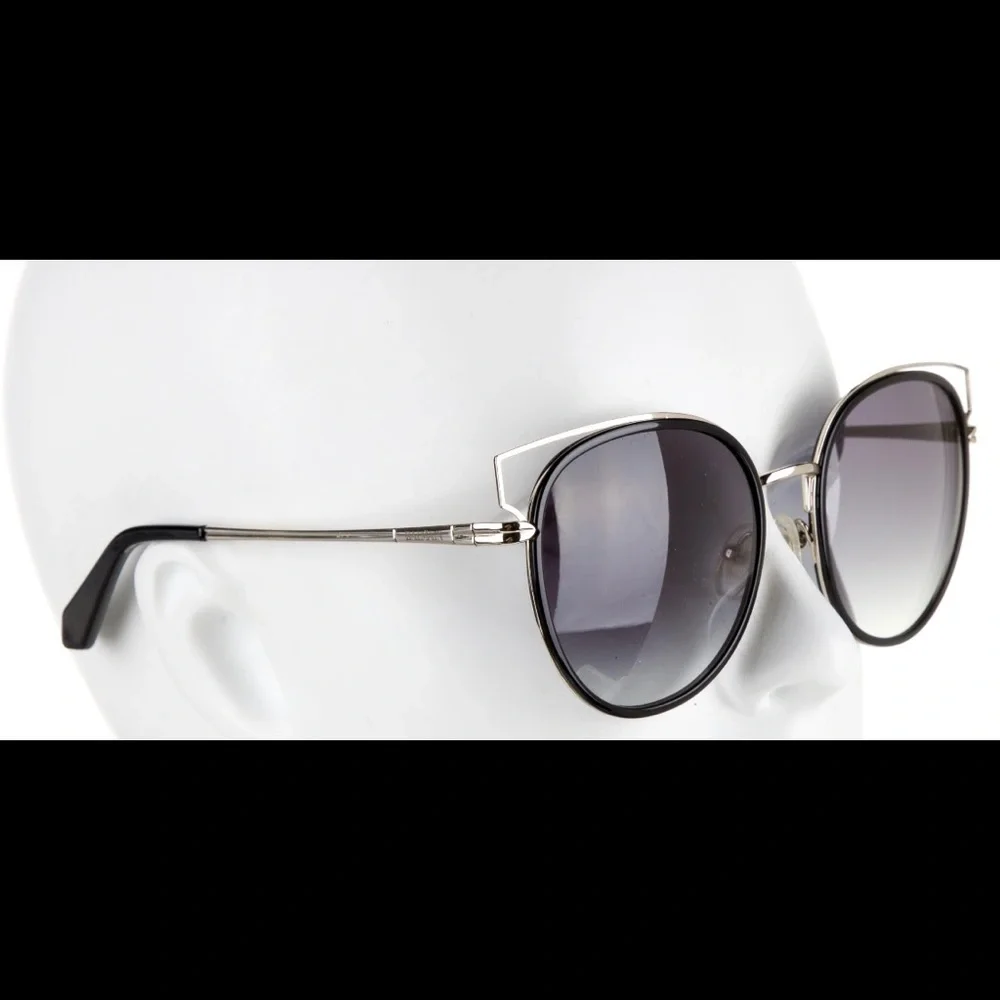 Balmain Paris Oversize Black Metal Sunglasses